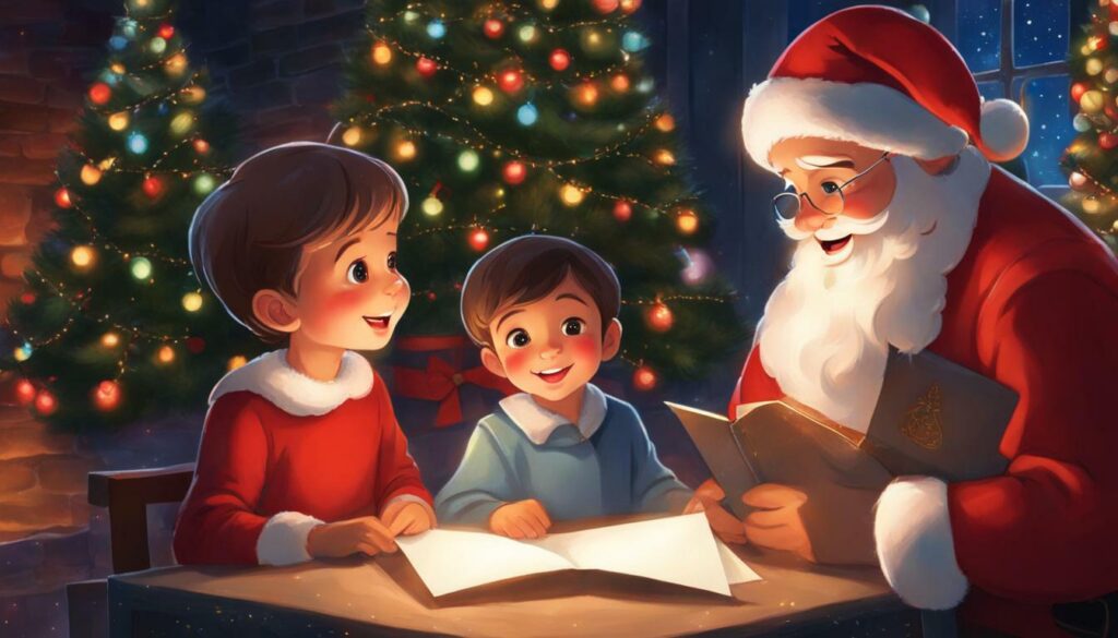 Santa and a child with a letter