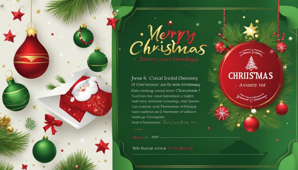 Christmas card email template