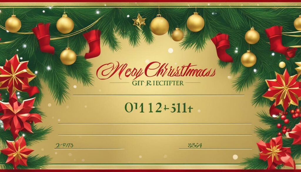 Christmas gift certificate ideas