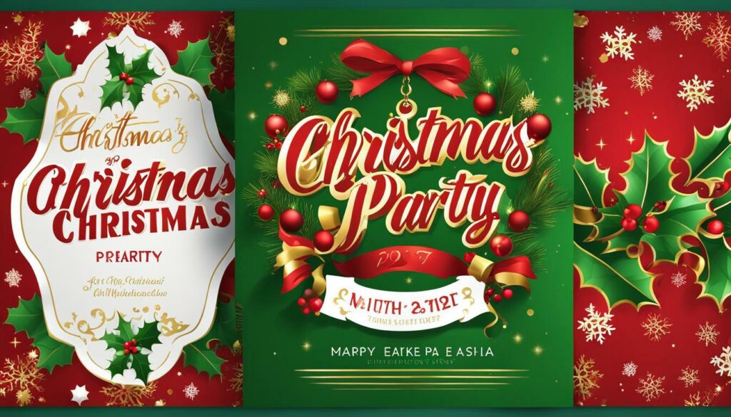 Christmas party flyer template