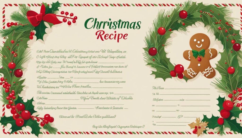 Christmas recipe card design