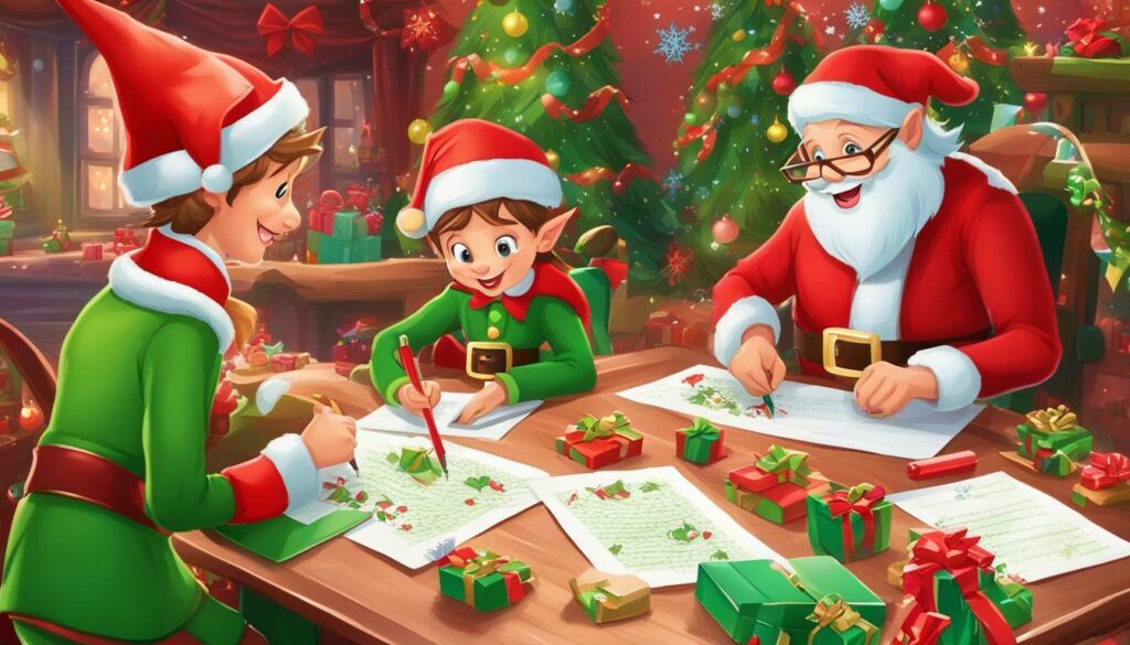 Jolly Elves Santa Letter Template