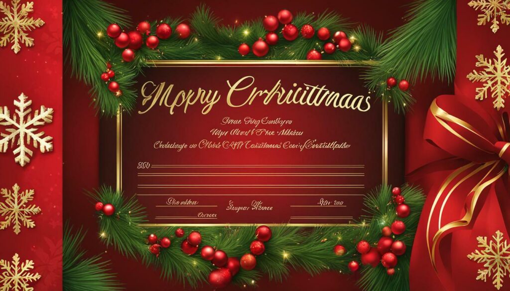 Printable Christmas Gift Certificate Template