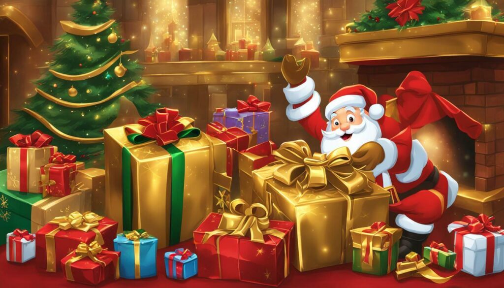 Santa's Gold Christmas Package