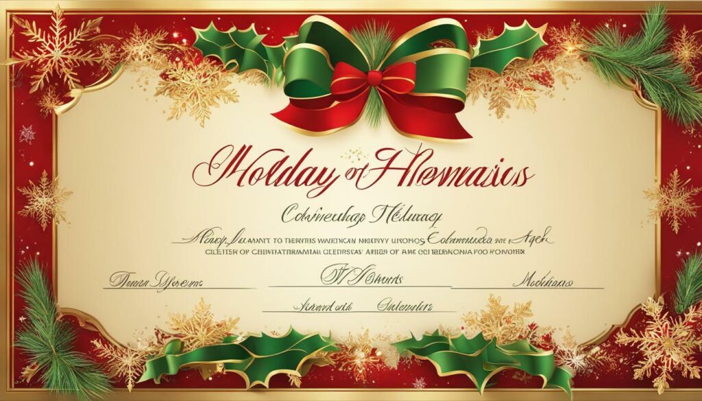 beautiful holiday certificate templates