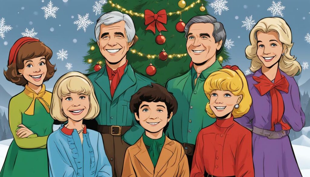 brady bunch christmas card template