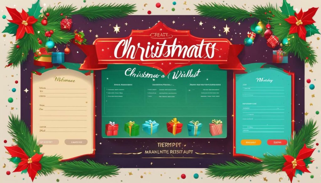 digital christmas wishlist template