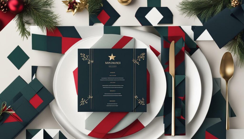 elegant christmas menu