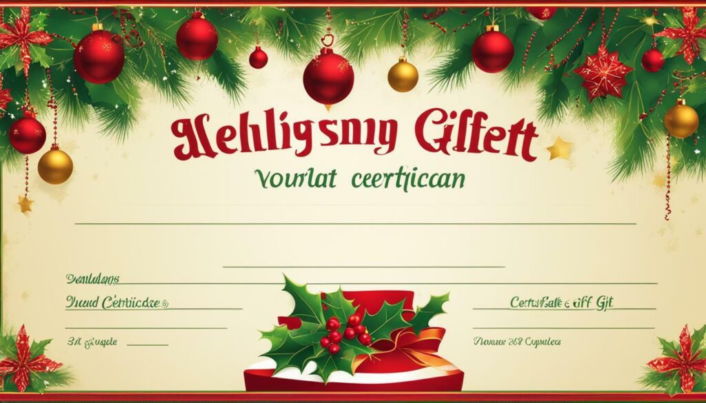 festive gift certificate designs