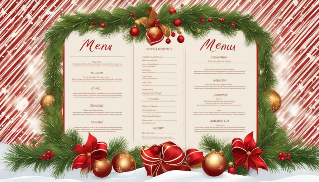 printable menu template