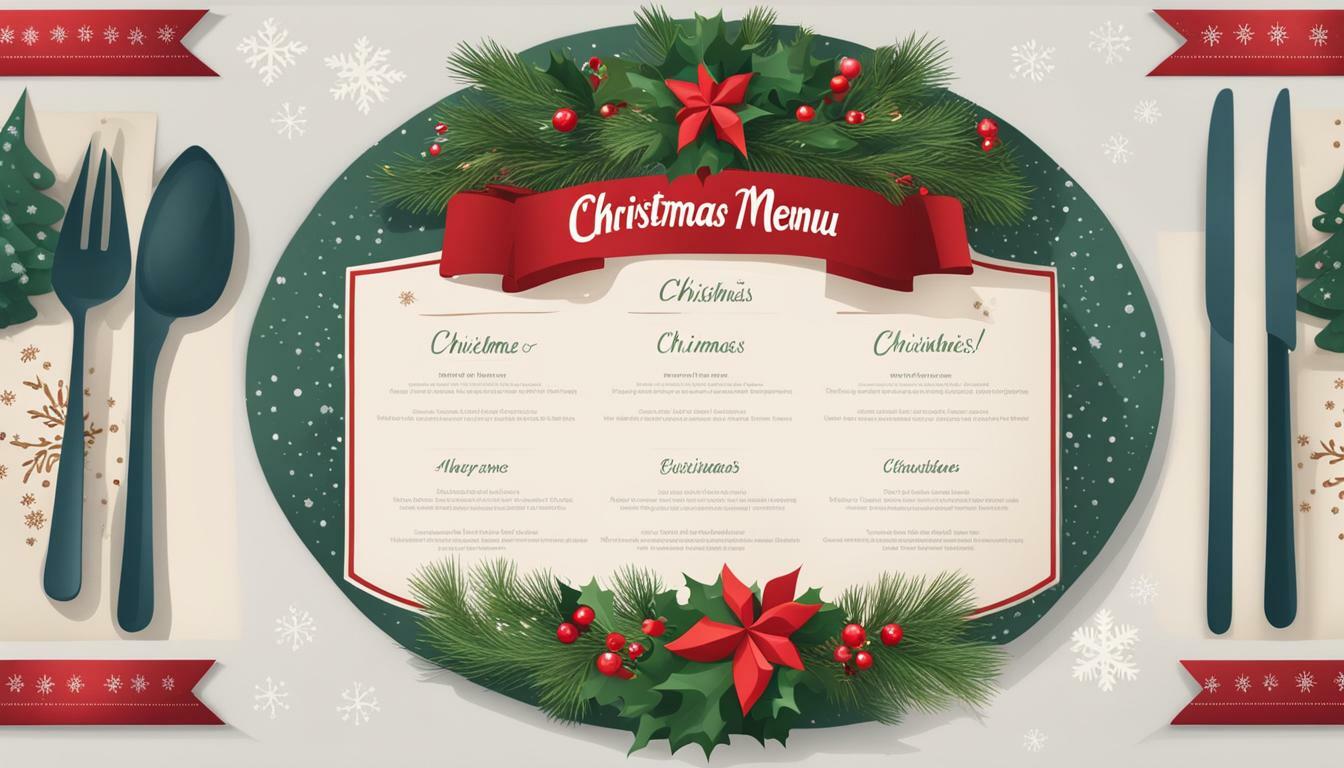 christmas menu template