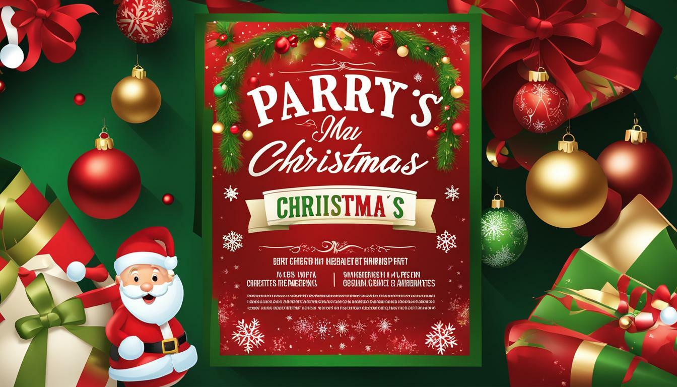 christmas party flyer template