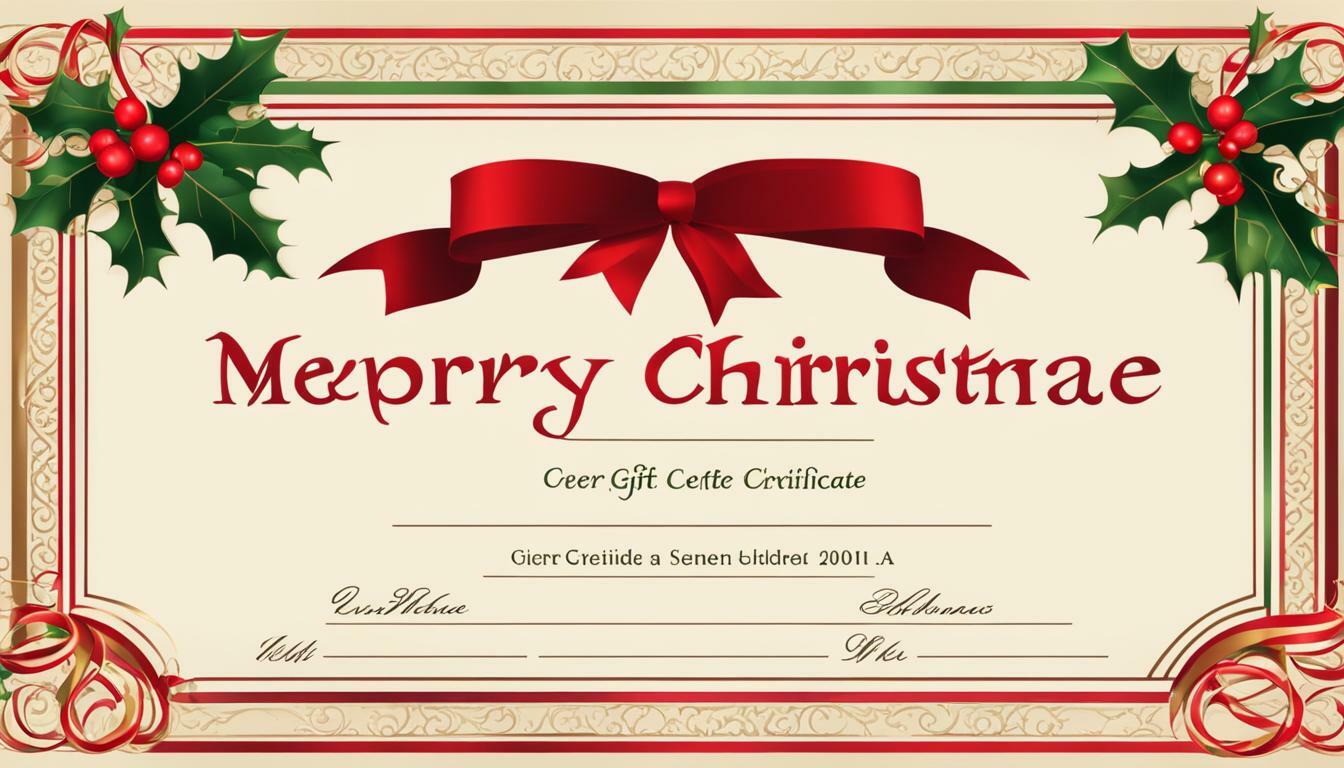 free christmas gift certificate template