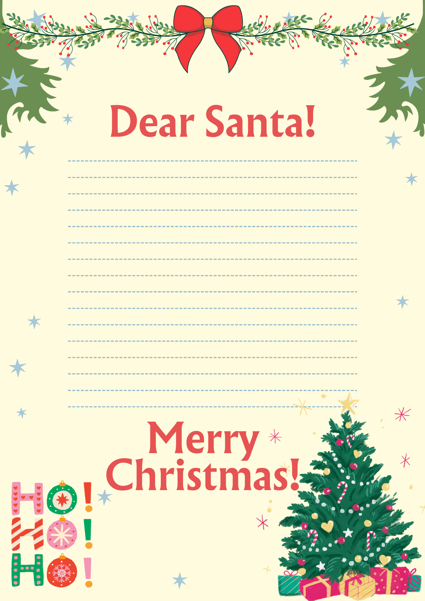 Create Magical Holidays with Blank Dear Santa Letters