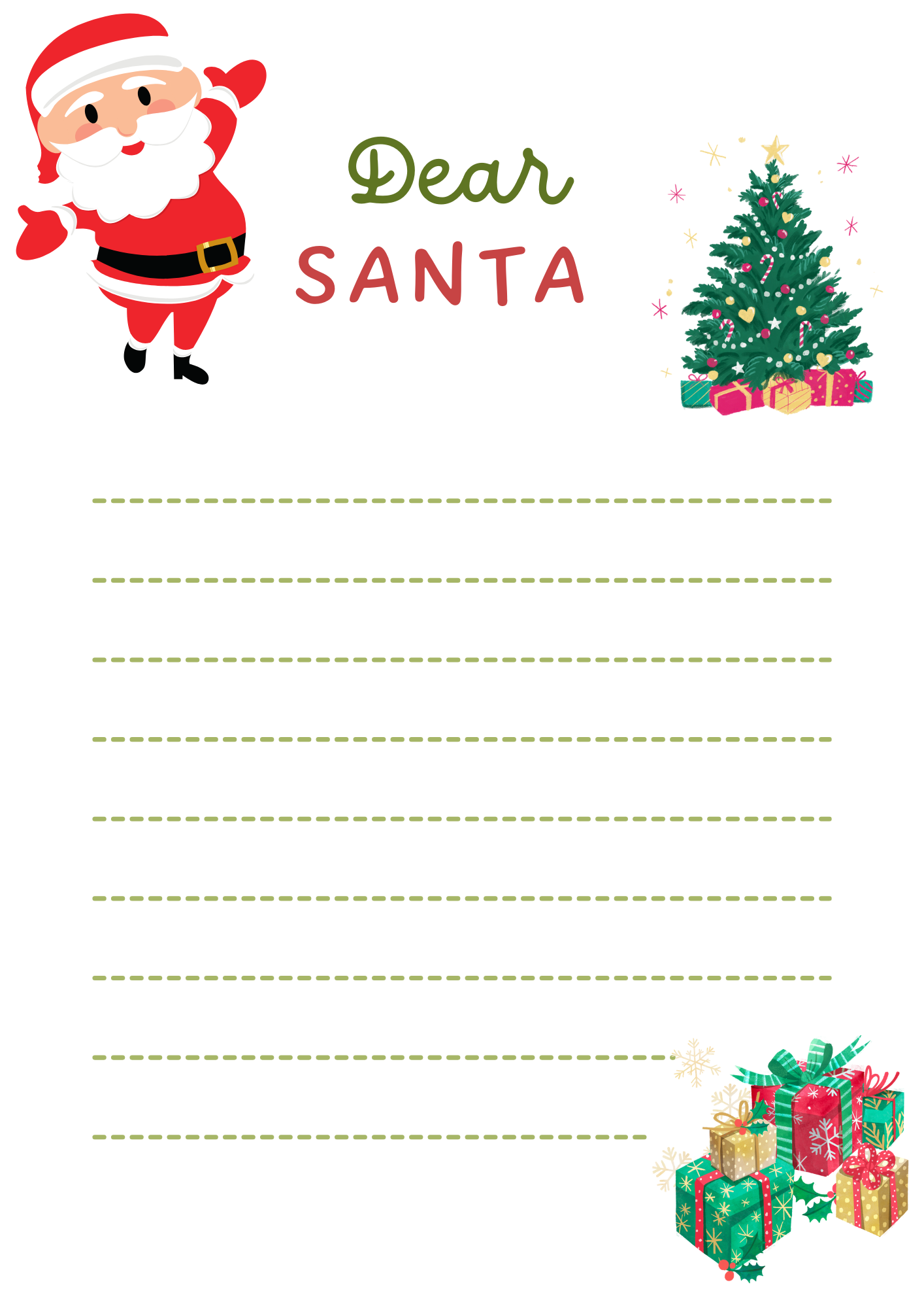 Get your free printable santa letters from north pole today 