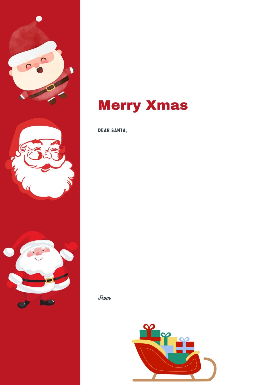 Create magical holidays with blank dear santa letters